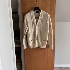 Vintage cable knit fisherman cardigan